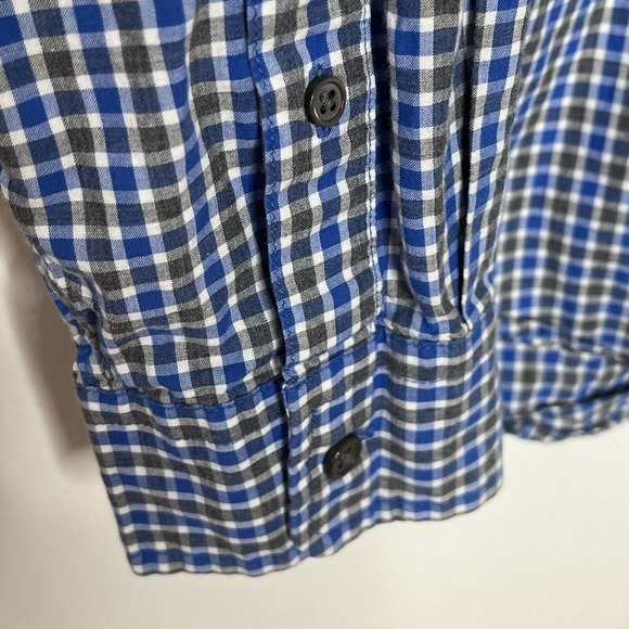 Jack Spade Plaid Button Up Long Sleeve Shirt Blue Mens Size M Work Office Dress - Picture 4 of 8